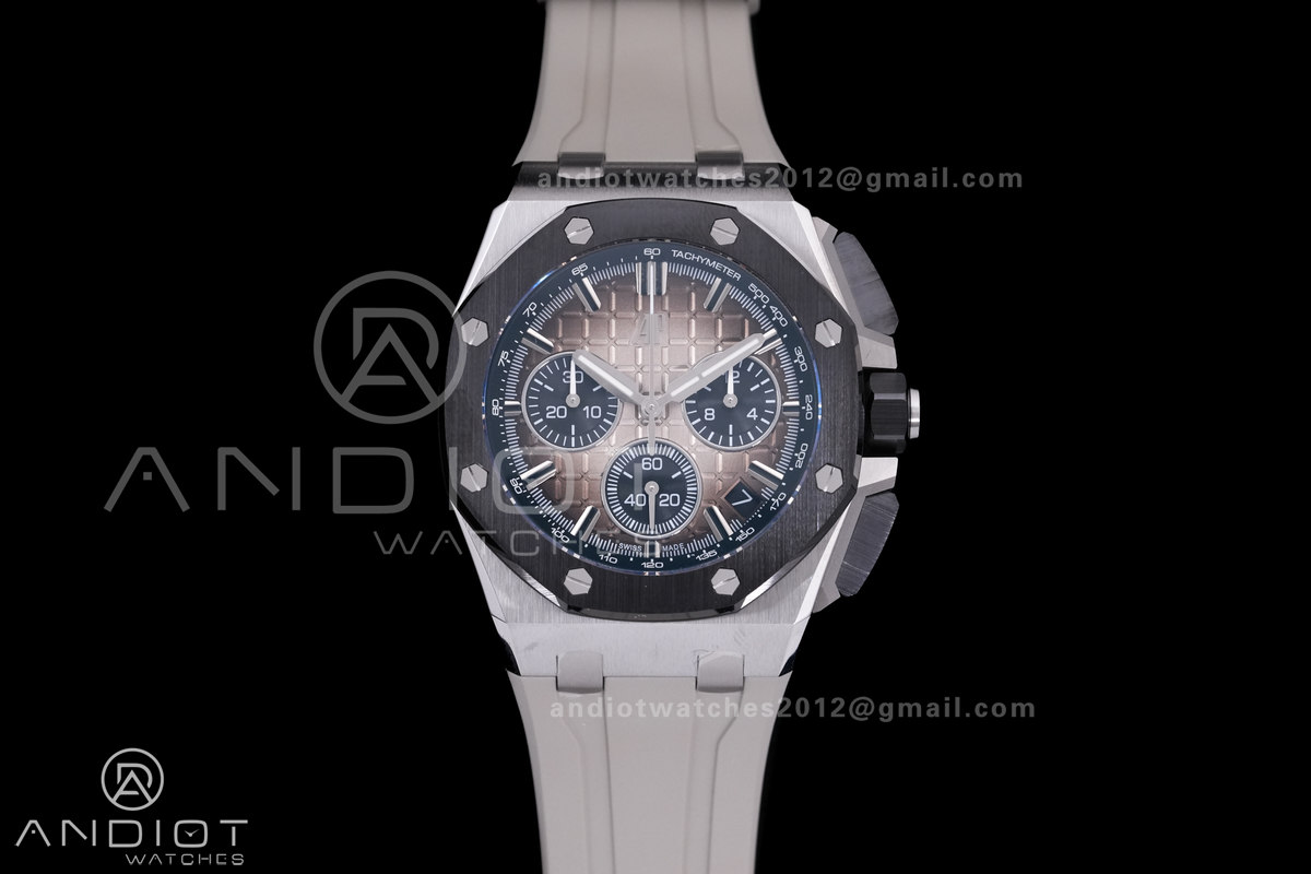 Royal Oak Offshore 43mm 26420SO OO APSF 1:1 Best Edition Brown Dial On Brown Rubber Strap SA4401 Super Clone