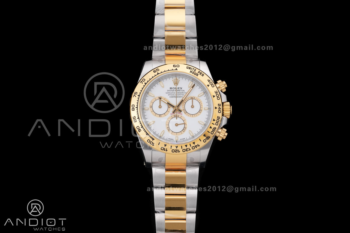 Daytona 126503 Gain Weight VSF 1:1 Best Edition YG/SS White Dial Black On Oyster Bracelet DD4131