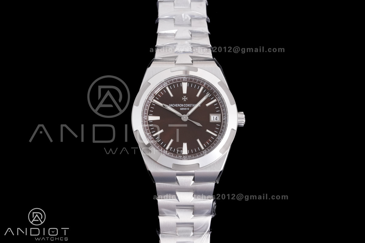 Overseas 4500V SS MKSF 1:1 Best Edition Brown Dial on SS Bracelet A5100