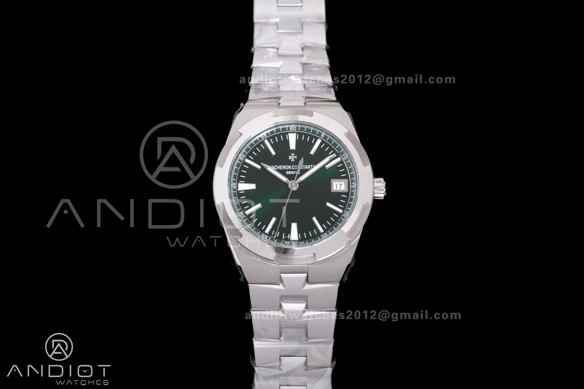 Overseas 4500V SS MKSF 1:1 Best Edition Green Dial on SS Bracelet A5100