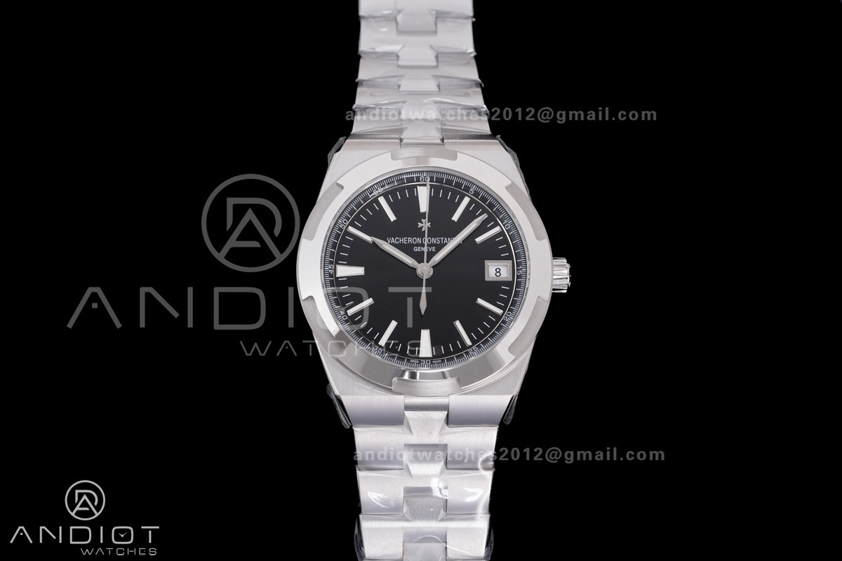 Overseas 4500V SS MKSF 1:1 Best Edition Black Dial on SS Bracelet A5100