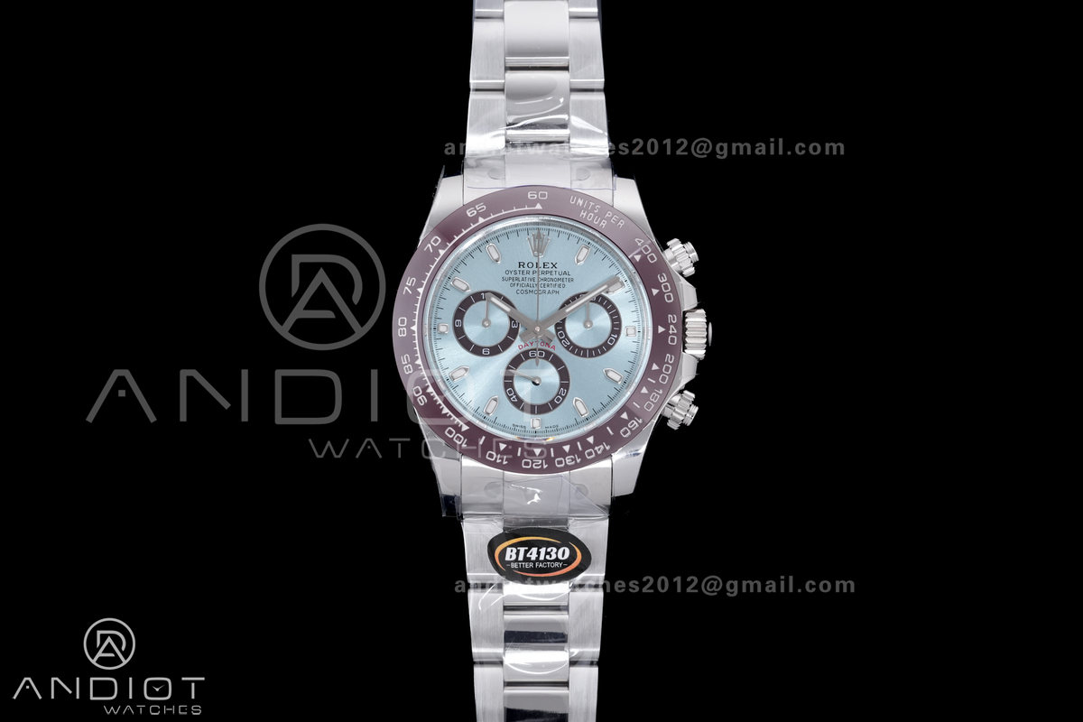 Daytona 116506 Brown Ceramic BTF 1:1 Best Edition Ice Blue Dial on SS Bracelet DD4130 V2