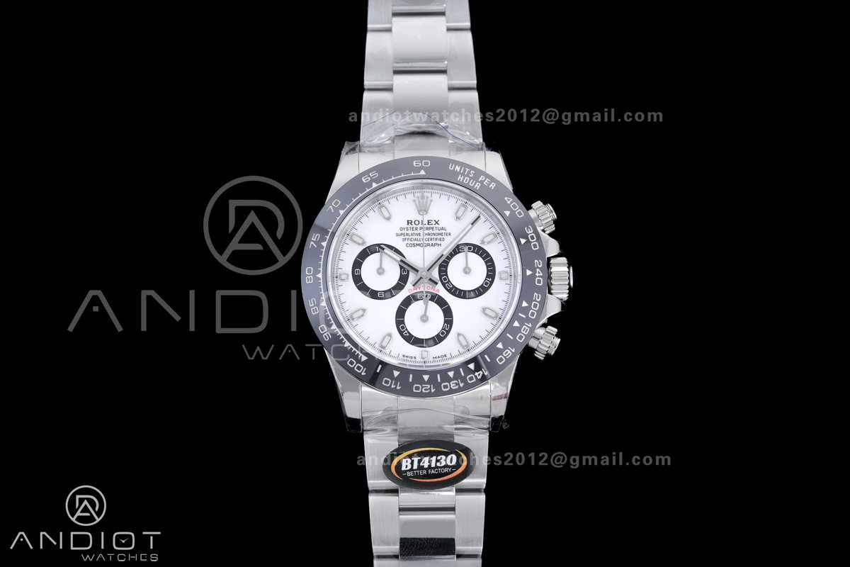 Daytona 116500 BTF 1:1 Best Edition 904L SS Case and Bracelet White Dial DD4130