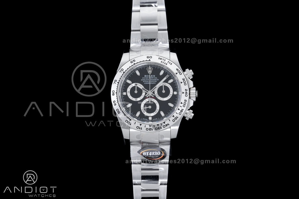 Daytona 116520 904 SS BTF 1:1 Best Edition Black Dial On 904L SS Bracelet DD4130