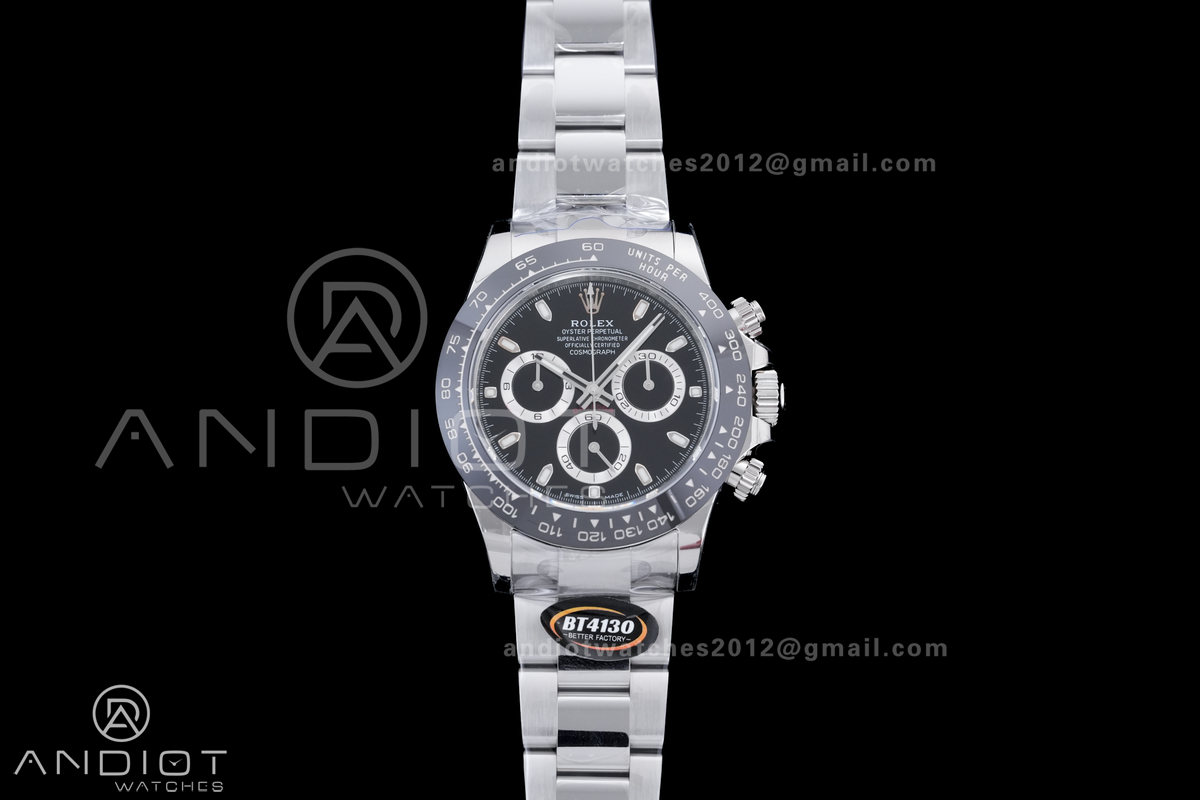 Daytona 116500 BTF 1:1 Best Edition 904L SS Case and Bracelet Black Dial DD4130