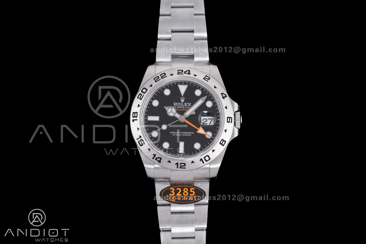 Explorer II 42mm 226570 904L V2 SS QF 1:1 Best Edition Black Dial on Bracelet SH3285 CHS