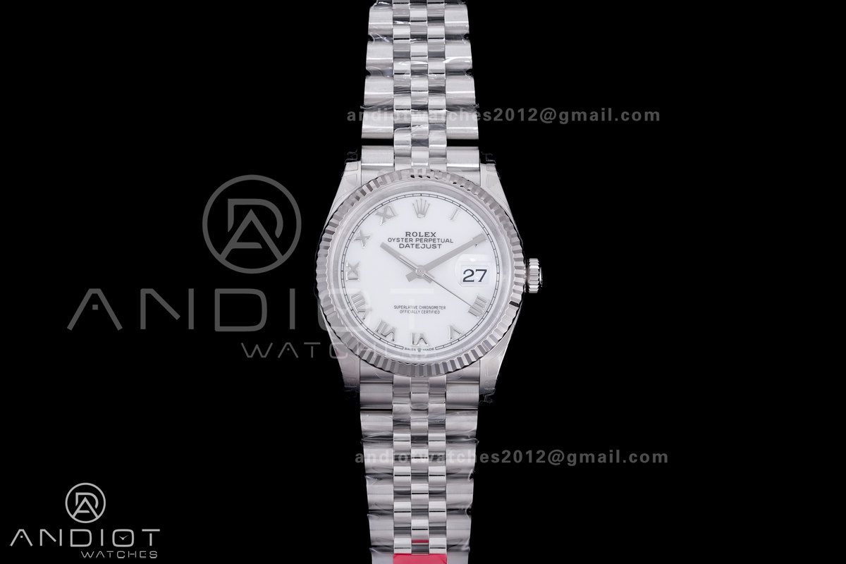 DateJust 36 SS 126234 VSF 1:1 Best Edition 904L Steel White Roman Dial on Jubilee Bracelet VS3235