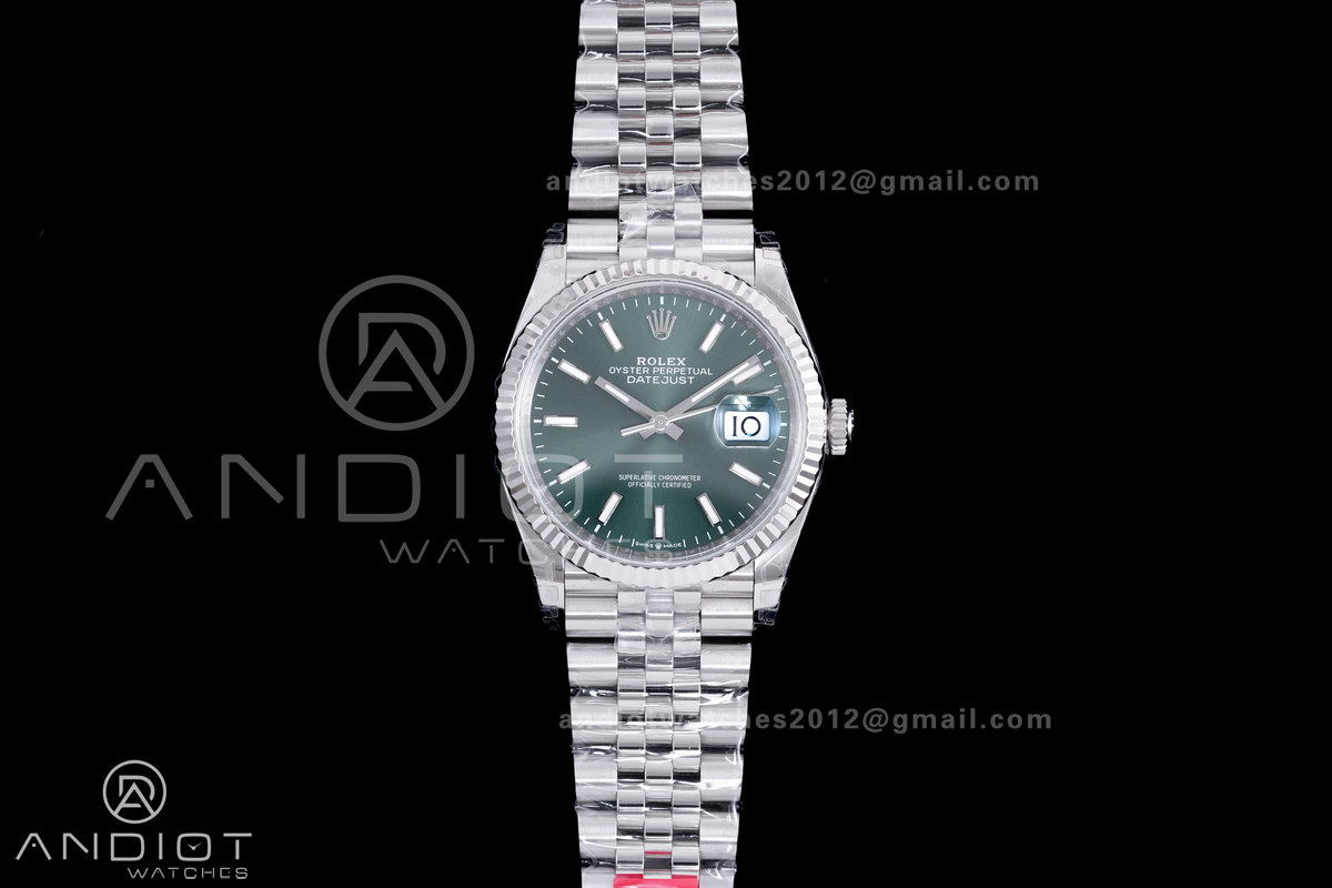 DateJust 36 SS 126234 VSF 1:1 Best Edition 904L Steel Green Dial on Jubilee Bracelet VS3235