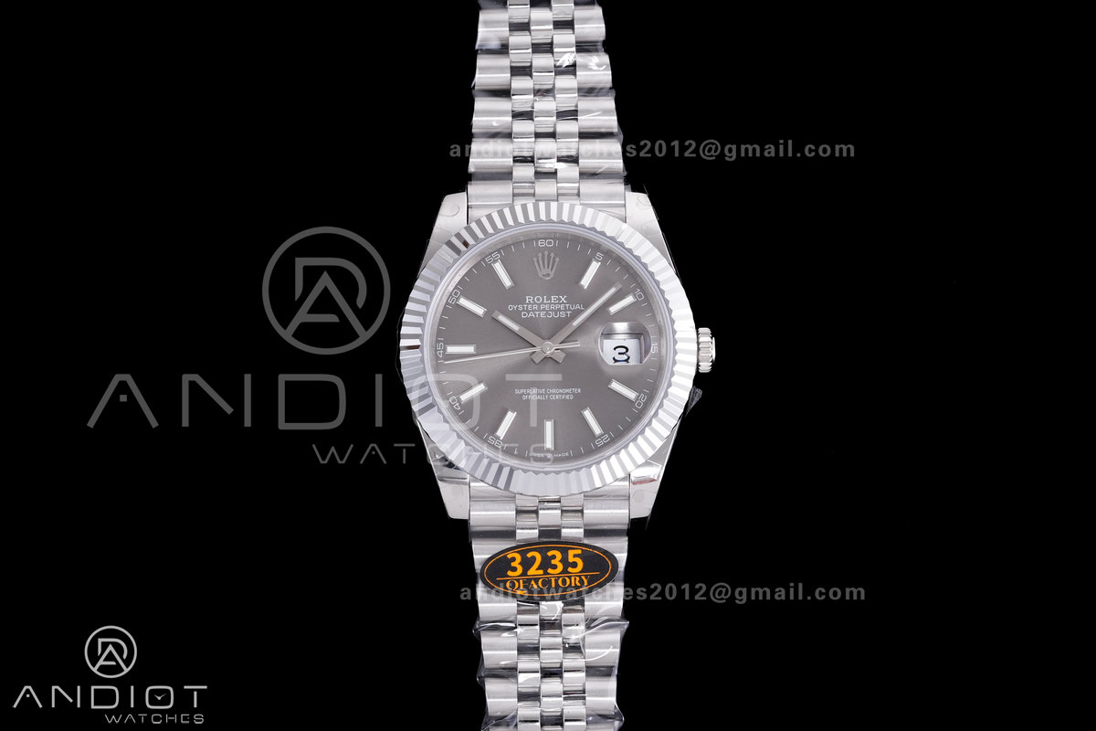 QF 41mm Datejust 126334 Grey Dial 904L SS with Added Weight Bezel and Jubilee Bracelet, Approx. 149g