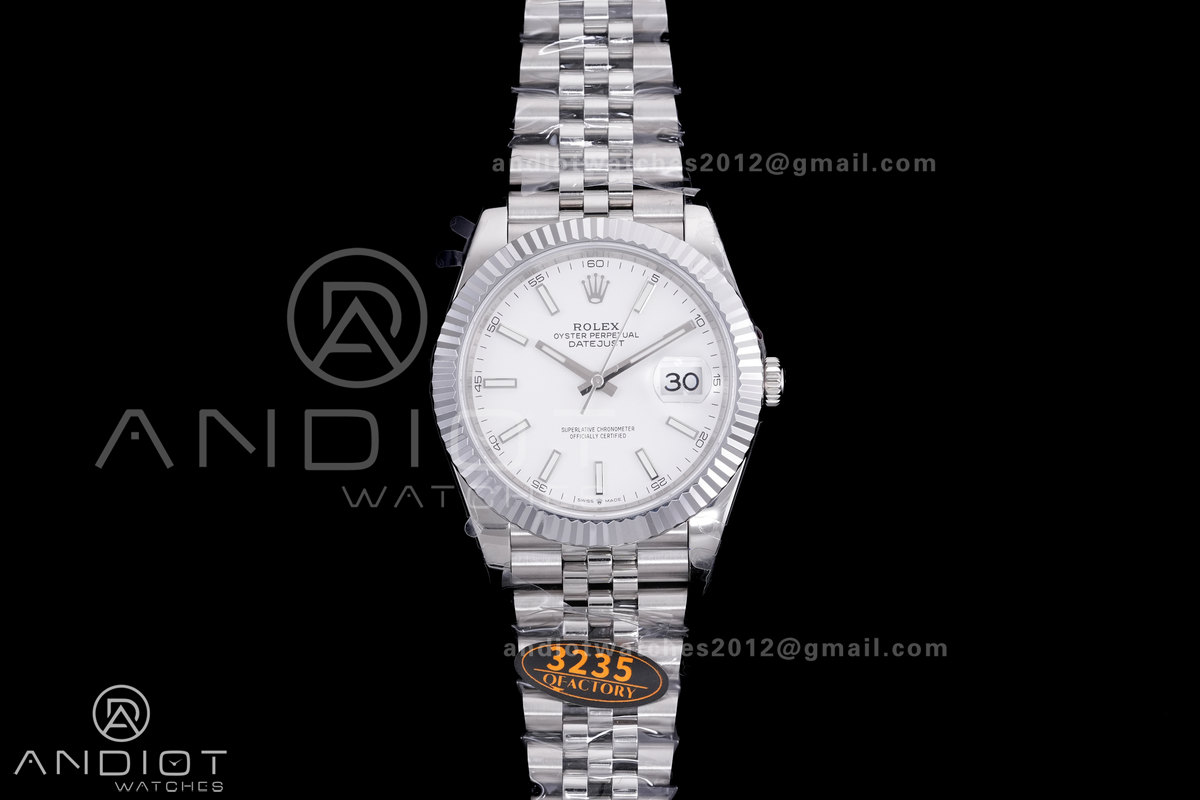 QF 41mm Datejust 126334 White Dial 904L SS with Added Weight Bezel and Jubilee Bracelet, Approx. 149g