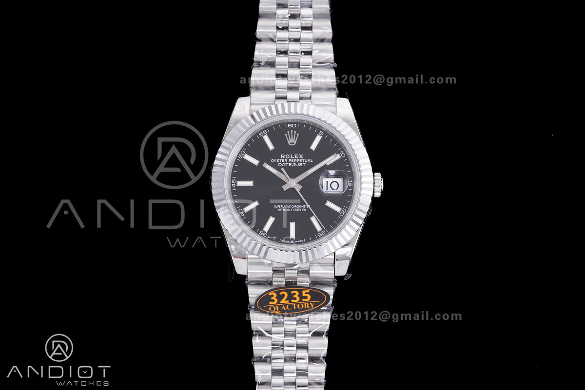 QF 41mm Datejust 126334 Black Dial 904L SS with Added Weight Bezel and Jubilee Bracelet, Approx. 149g