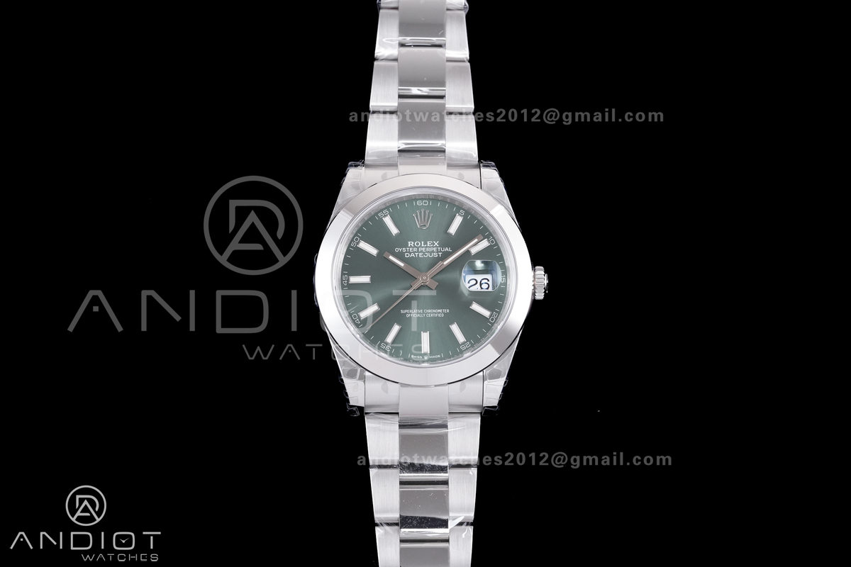 DateJust 41 126300 904L SS VSF 1:1 Best Edition Green Dial on Oyster Bracelet VS3235