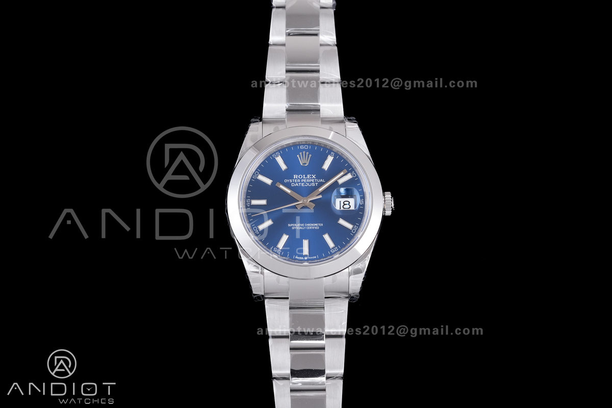 DateJust 41 126300 904L SS VSF 1:1 Best Edition Blue Dial on Oyster Bracelet VS3235