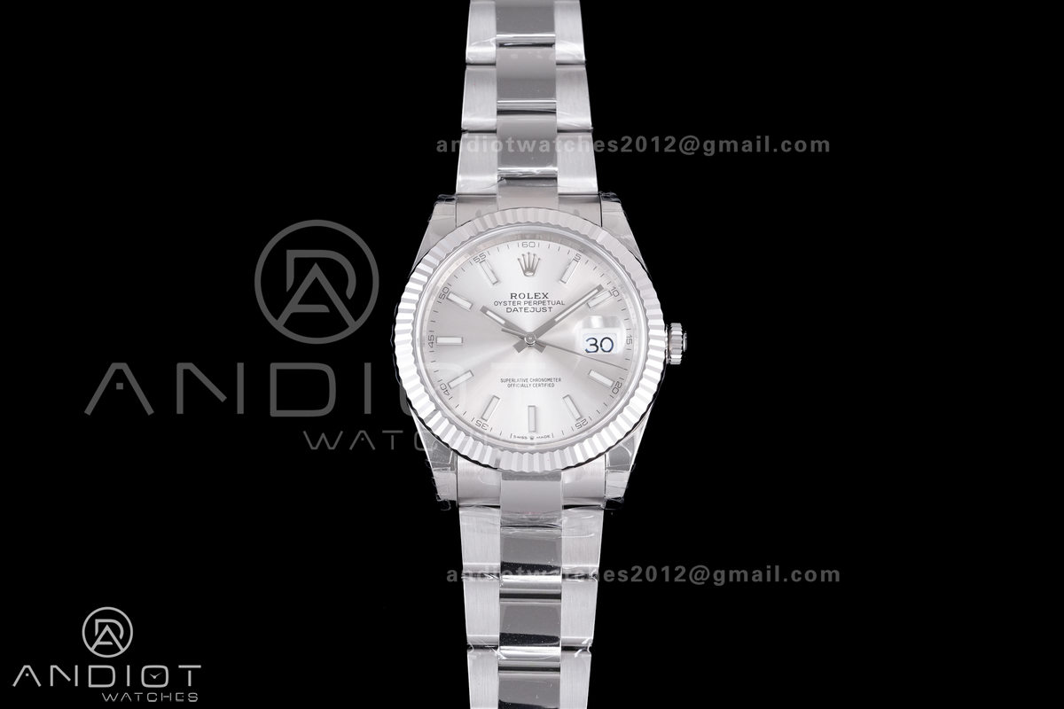 DateJust 41 126334 904L SS VSF 1:1 Best Edition Sliver Dial on Oyster Bracelet VS3235