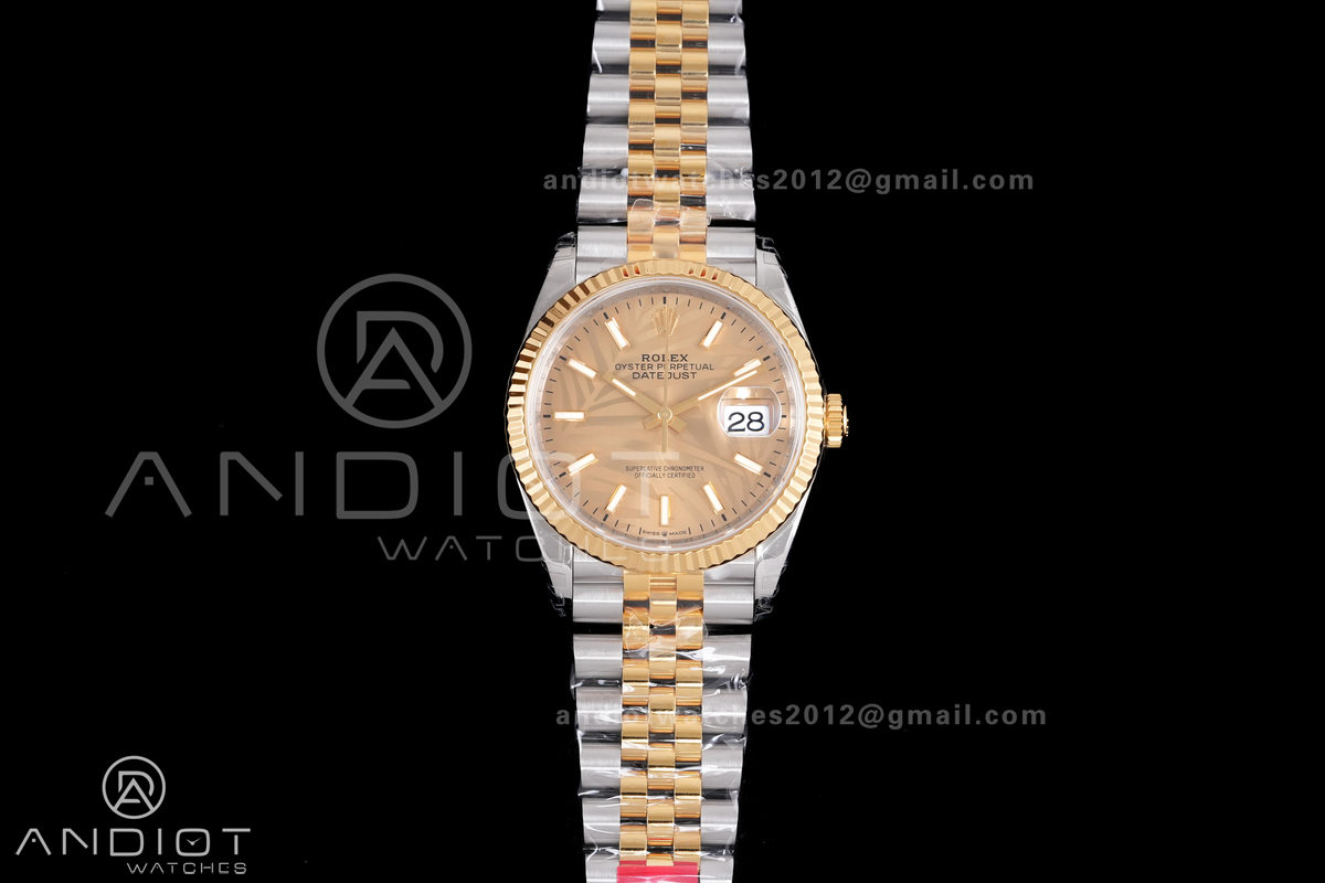 DateJust 36 SS 126233 VSF 1:1 Best Edition 904L Steel YG Leaves Dial on Jubilee Bracelet VS3235