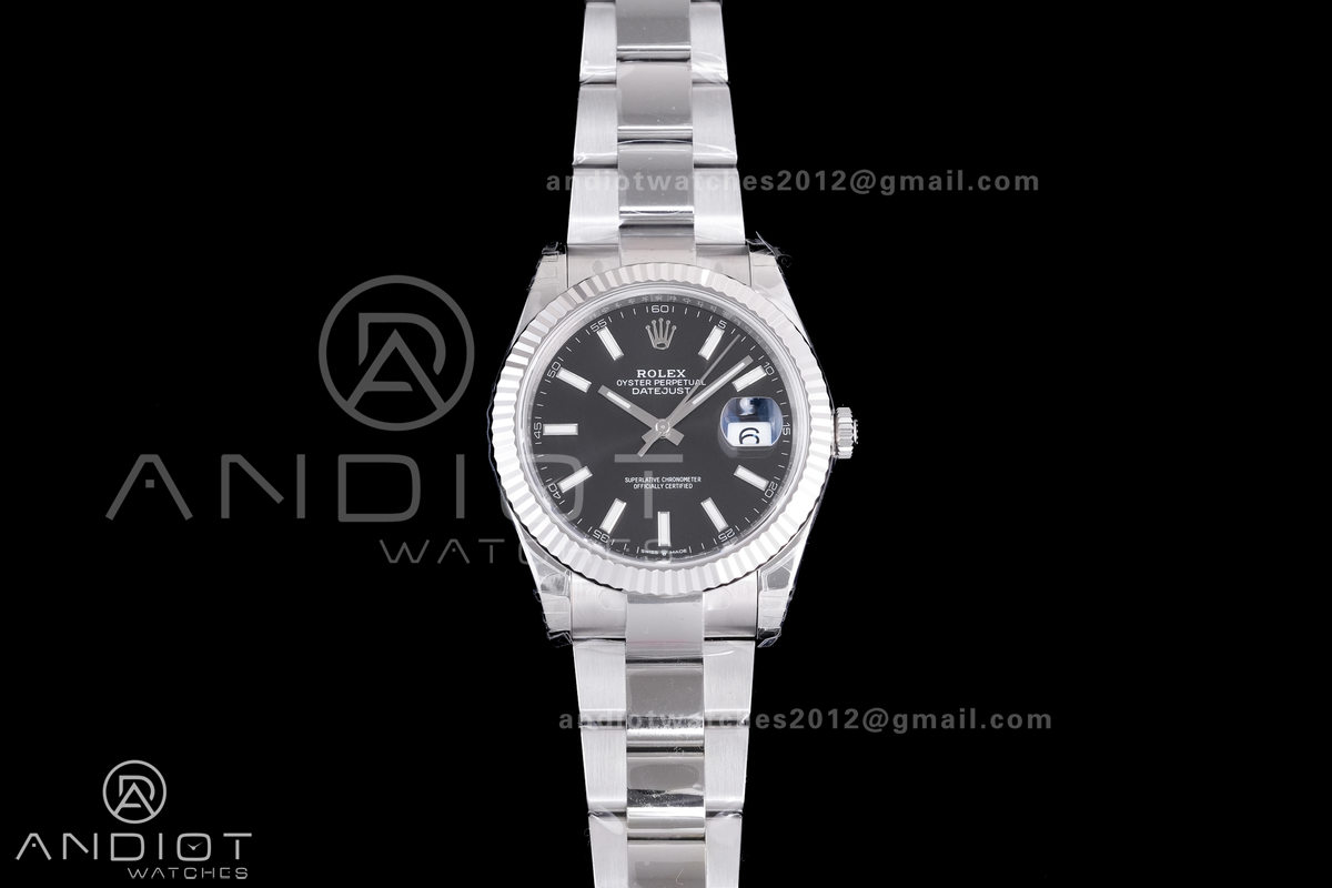 DateJust 41 126334 904L SS VSF 1:1 Best Edition Black Dial on Oyster Bracelet VS3235