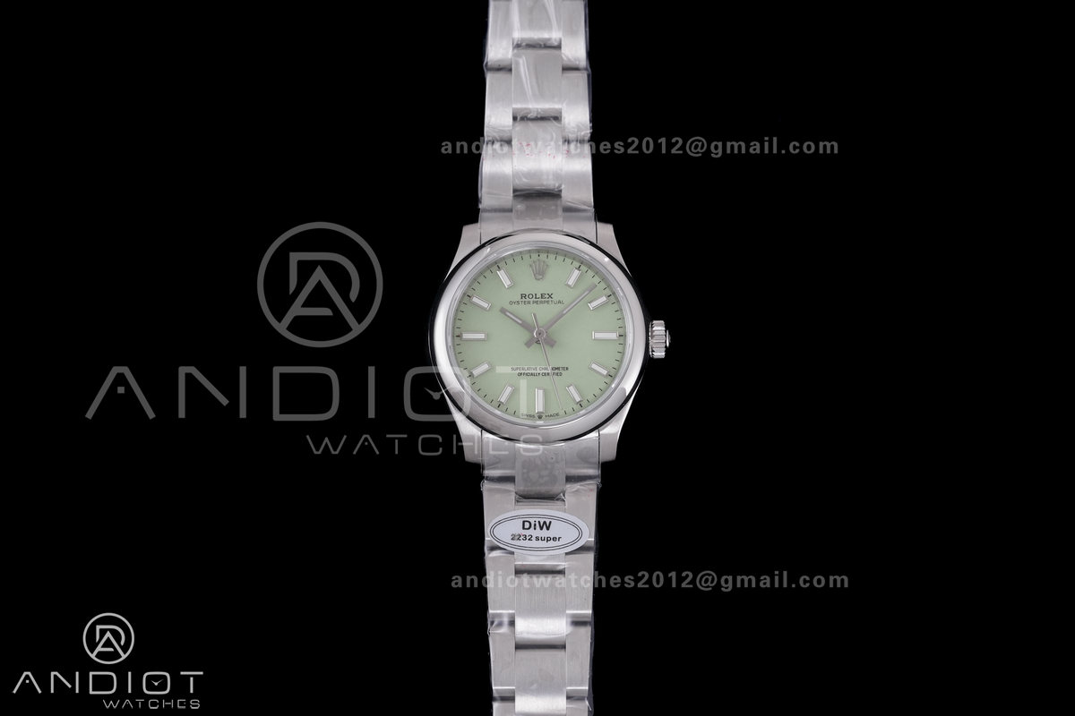 Oyster Perpetual 31mm 277200 DIWF Best Edition Pistachio Dial on SS Bracelet A2232