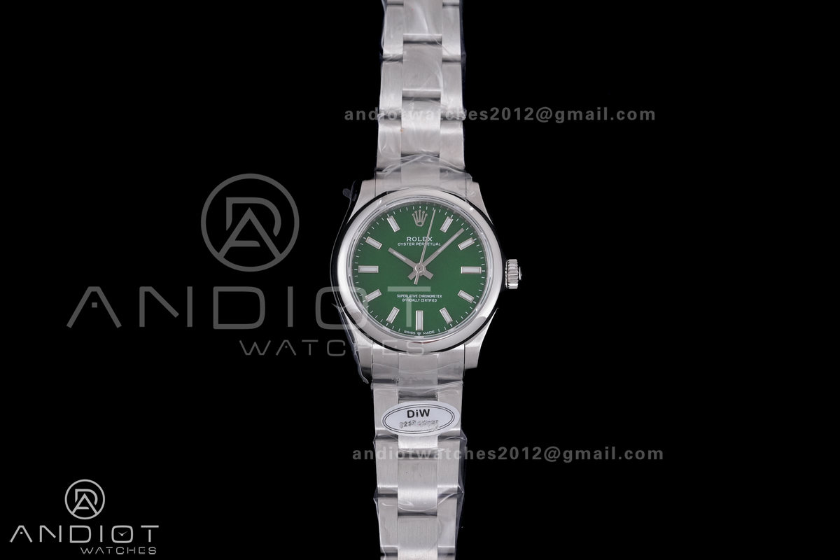 Oyster Perpetual 31mm 277200 DIWF Best Edition Green Dial on SS Bracelet A2232