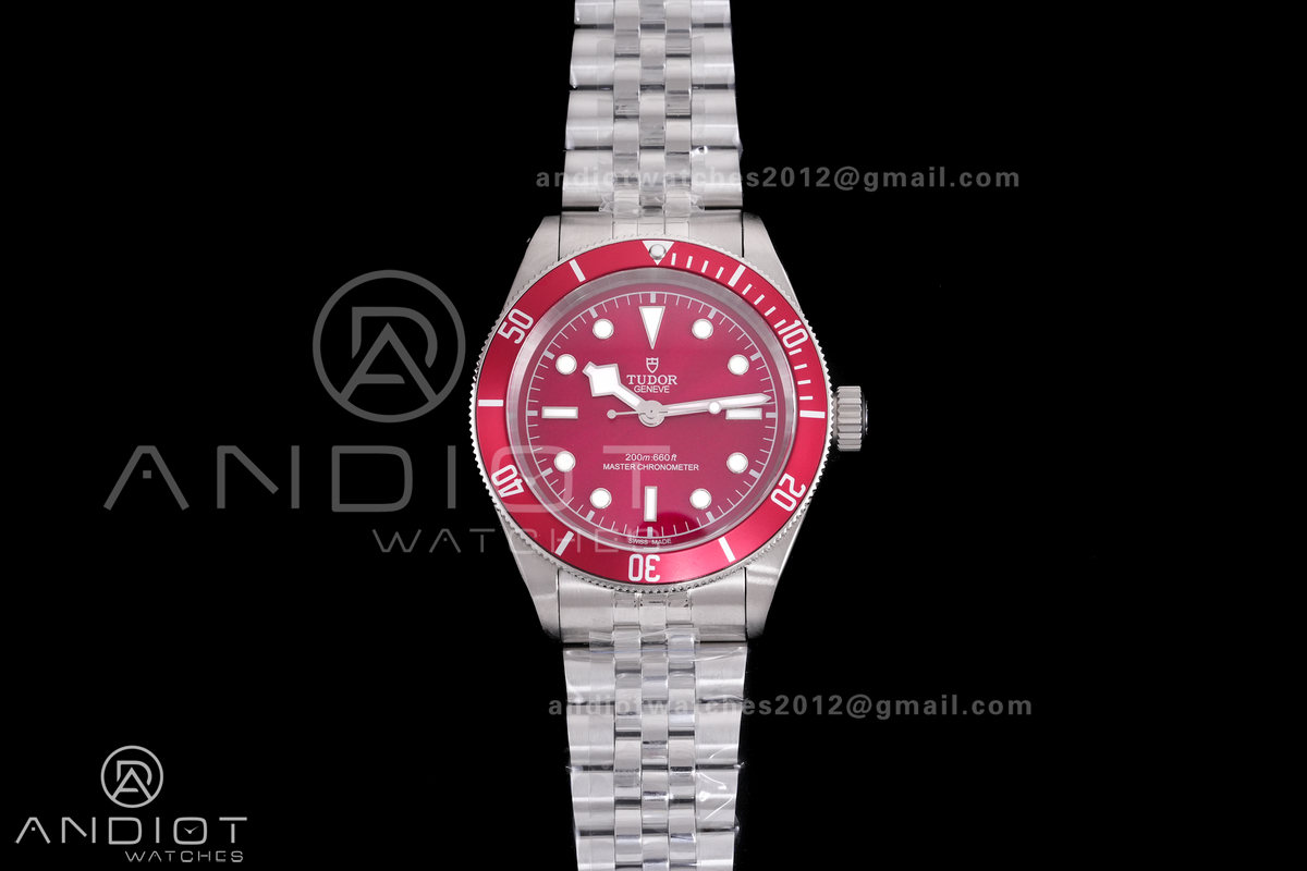 Heritage Black Bay M7941A1A0RU-0001 41mm SS GRF 1:1 Best Edition Red Dial Red Bezel on SS Bracelet A2824