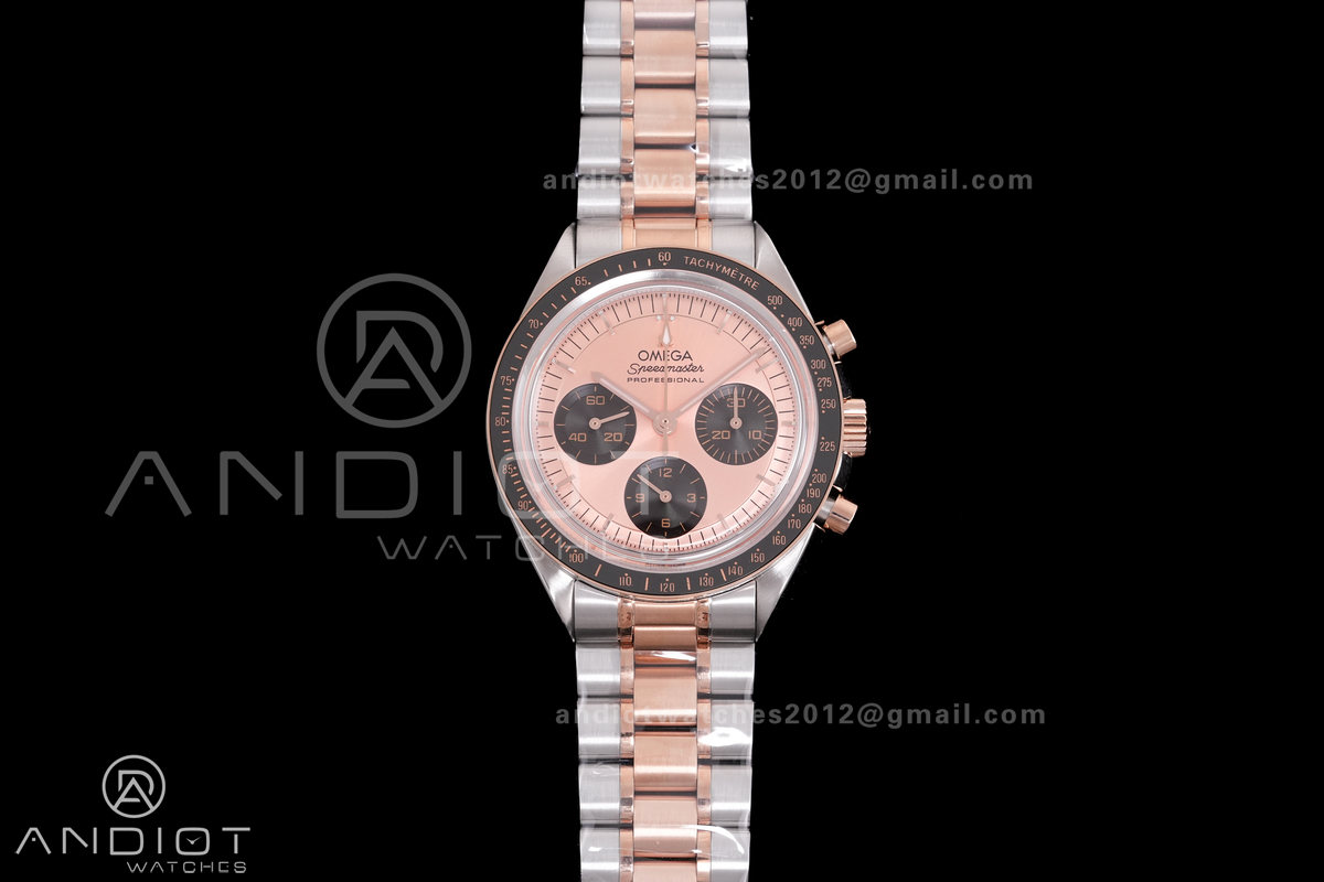 Speedmaster Professional SS/RG N1F Best Edition RG Dial Black Subdial On SS/RG Bracelet Asian 3861