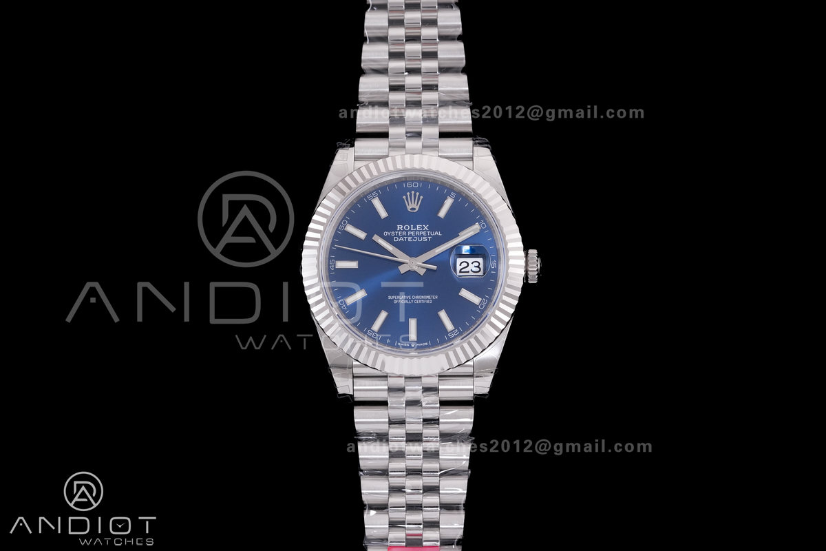 DateJust 41 126334 904L SS VSF 1:1 Best Edition V2 Blue Dial On Jubilee Bracelet DD3235