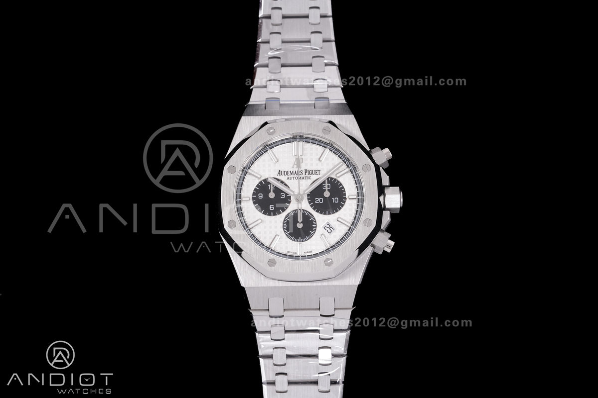 Royal Oak Chrono 26331 SS APSF 1:1 Best Edition White/Black Dial on SS Bracelet A2385