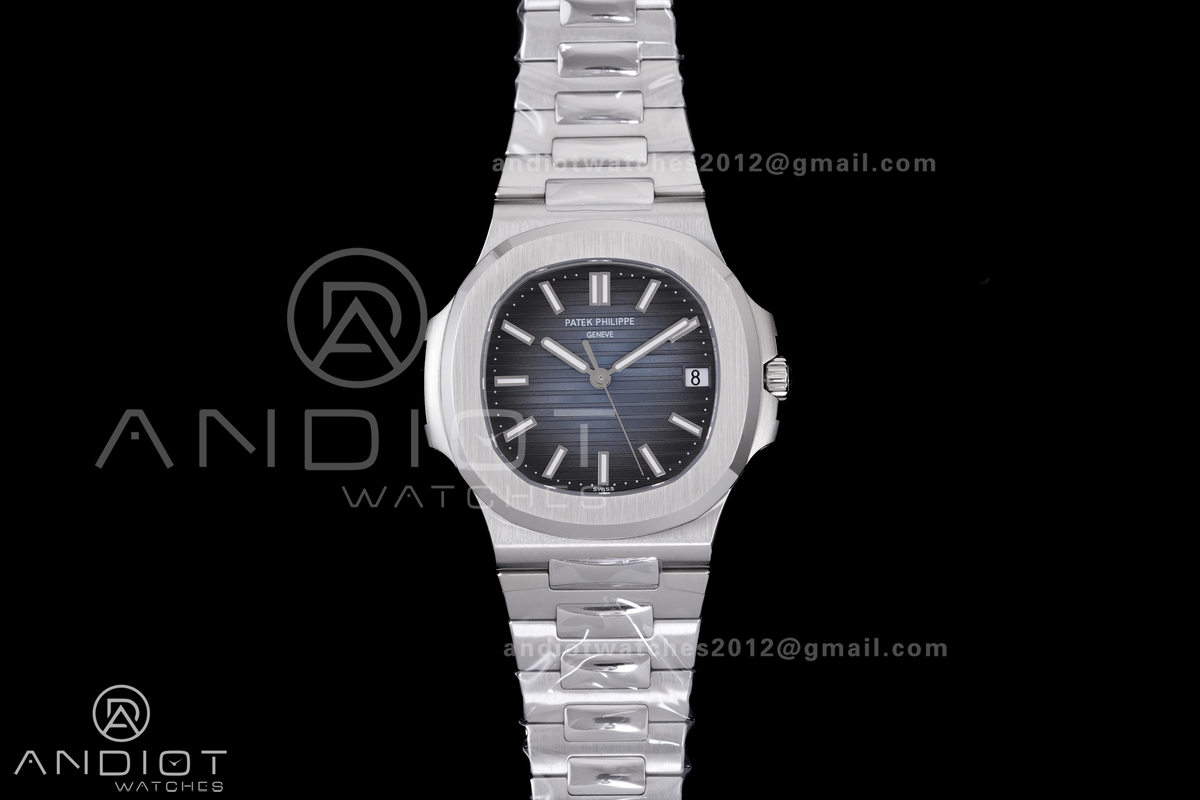 Nautilus 5711 DDF 1:1 Best Edition Old Blue Textured Dial on SS Bracelet DD324 Super Clone