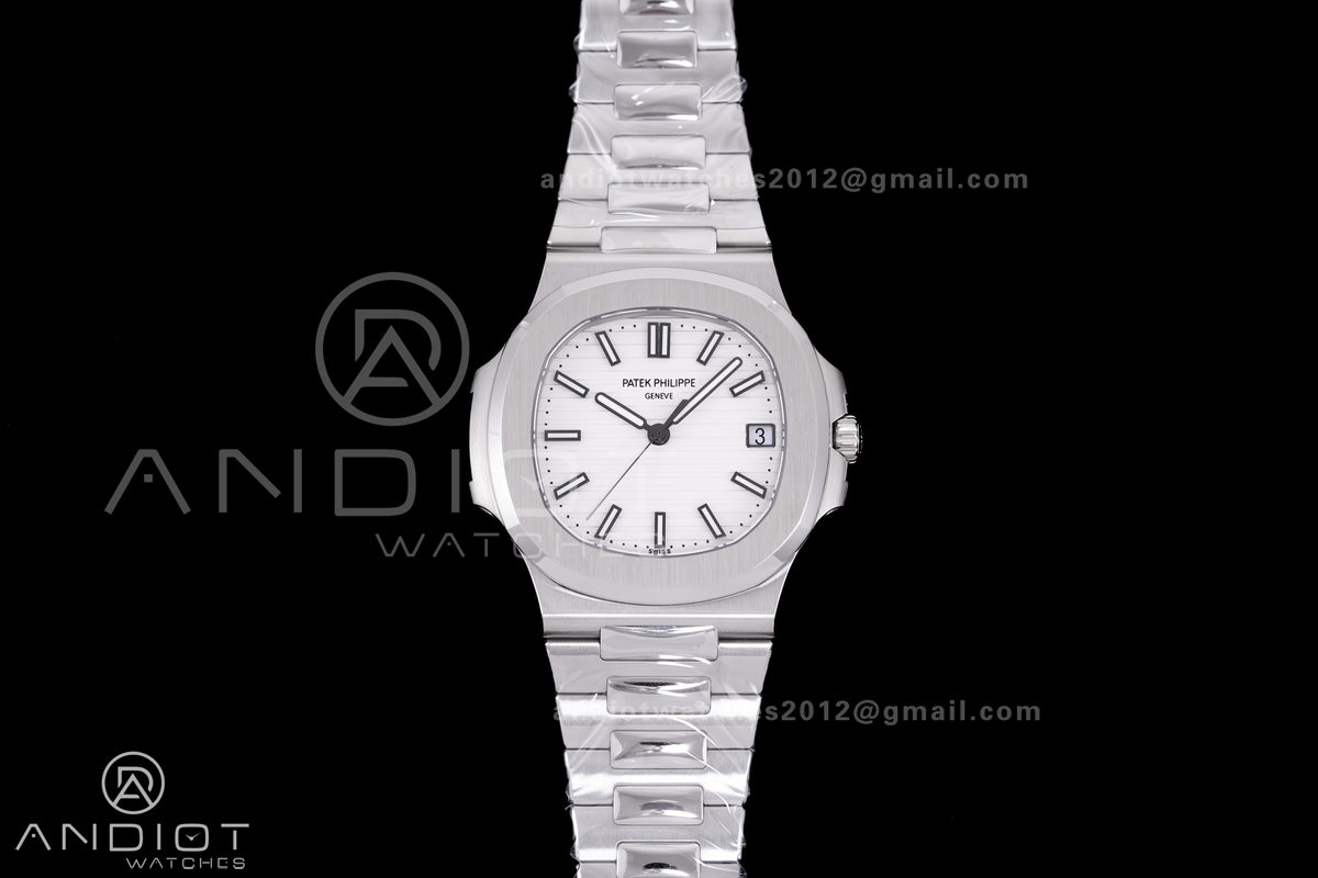 Nautilus 5711 DDF 1:1 Best Edition White Textured Dial on SS Bracelet DD324 Super Clone