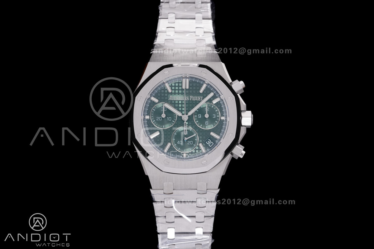 Royal Oak Chrono 26240 SS DDF 1:1 Best Edition Green Dial on SS Bracelet DD4401 Super Clone
