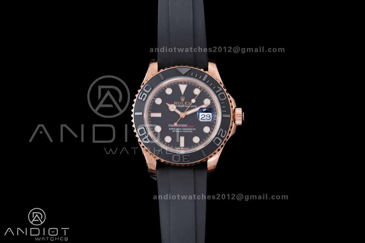 Yacht-Master 126655 VSF 1:1 Best Edition Black Ceramic Bezel on Oysterflex Rubber Strap VS3235