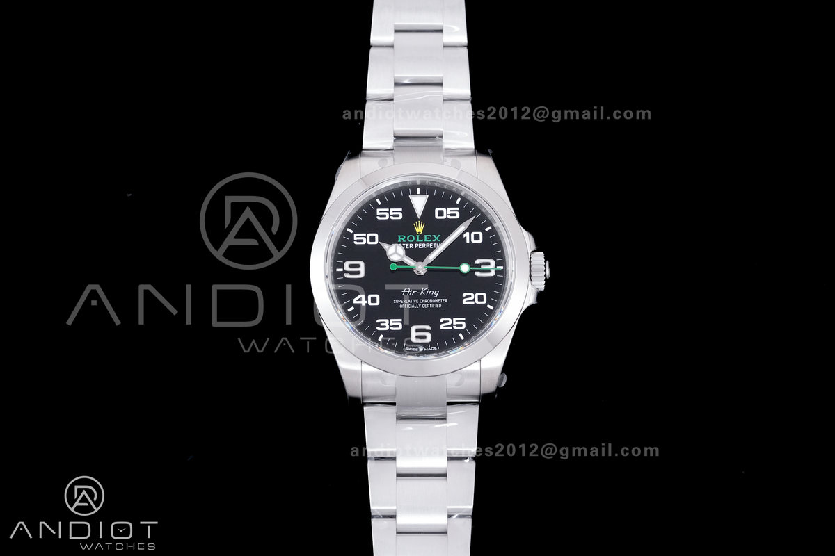 Air-King 126900 VSF 1:1 Best Edition 904L Steel Black Dial on SS Bracelet VS3230