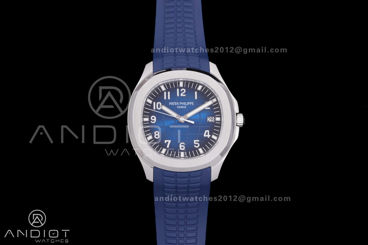 Aquanaut 5168 SS BBF 1:1 Best Edition Blue Dial on Blue Rubber Strap DD324 Super Clone