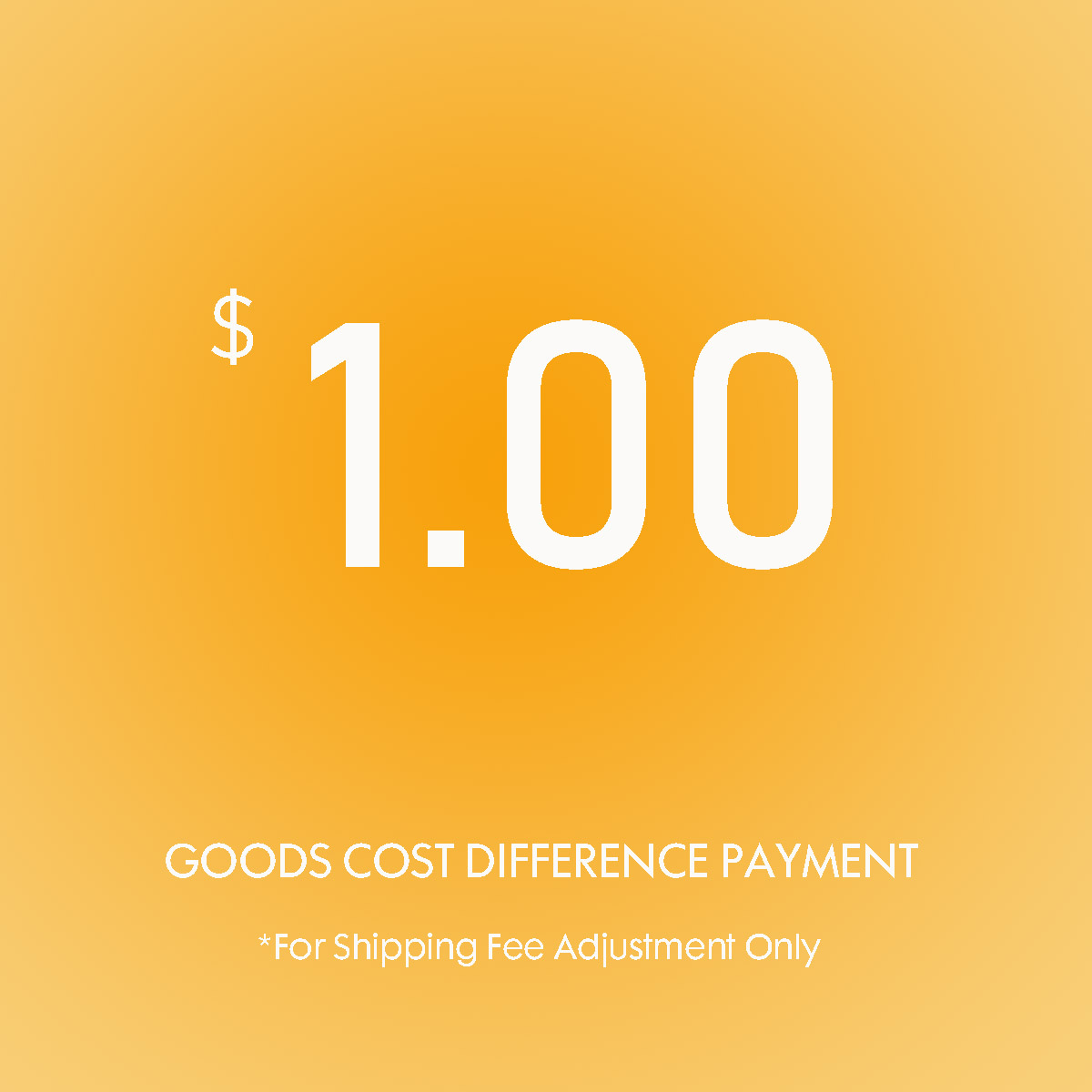 Goods cost difference payment