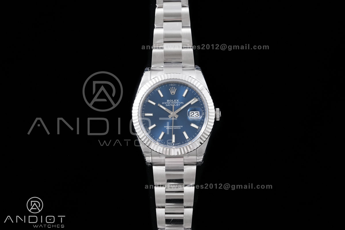 DateJust 41 126334 904L SS VSF 1:1 Best Edition Blue Dial on Oyster Bracelet VS3235v2 V2s (133g)Free Sprung
