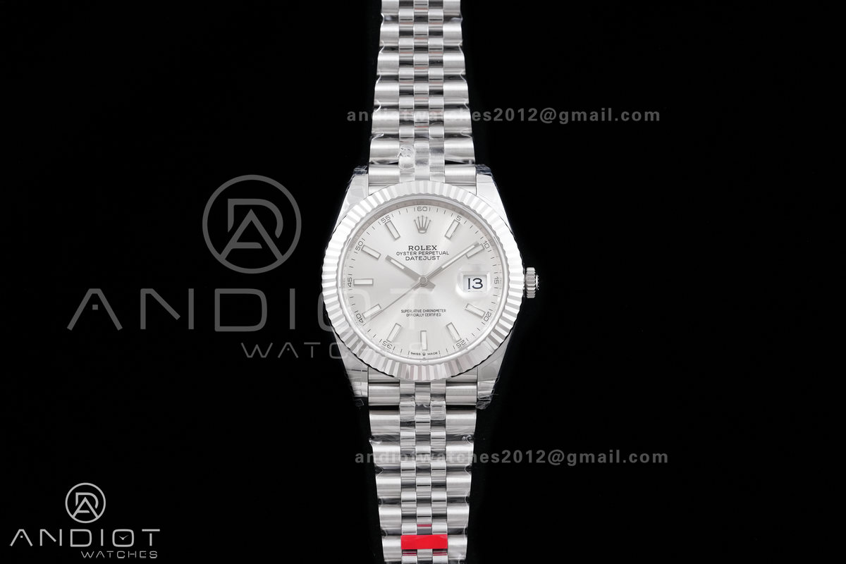 DateJust 41 126334 904L SS VSF 1:1 Best Edition Sliver Dial on Oyster Bracelet VS3235v2 V2s (133g)Free Sprung
