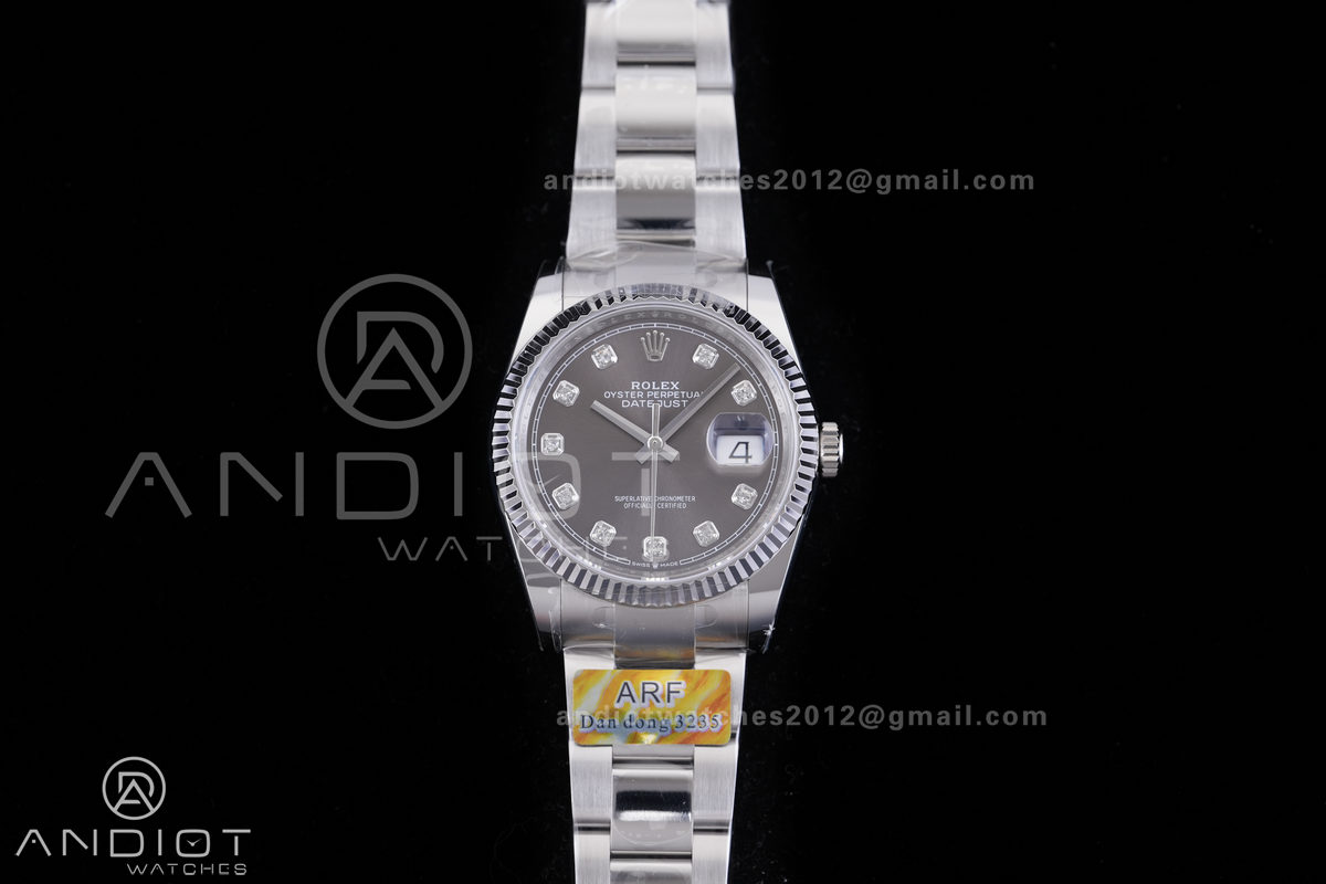 DateJust 36 SS 126234 Wimbledon ARF 1:1 Best Edition Gray Diamond Dial on Oyster Bracelet DD3235