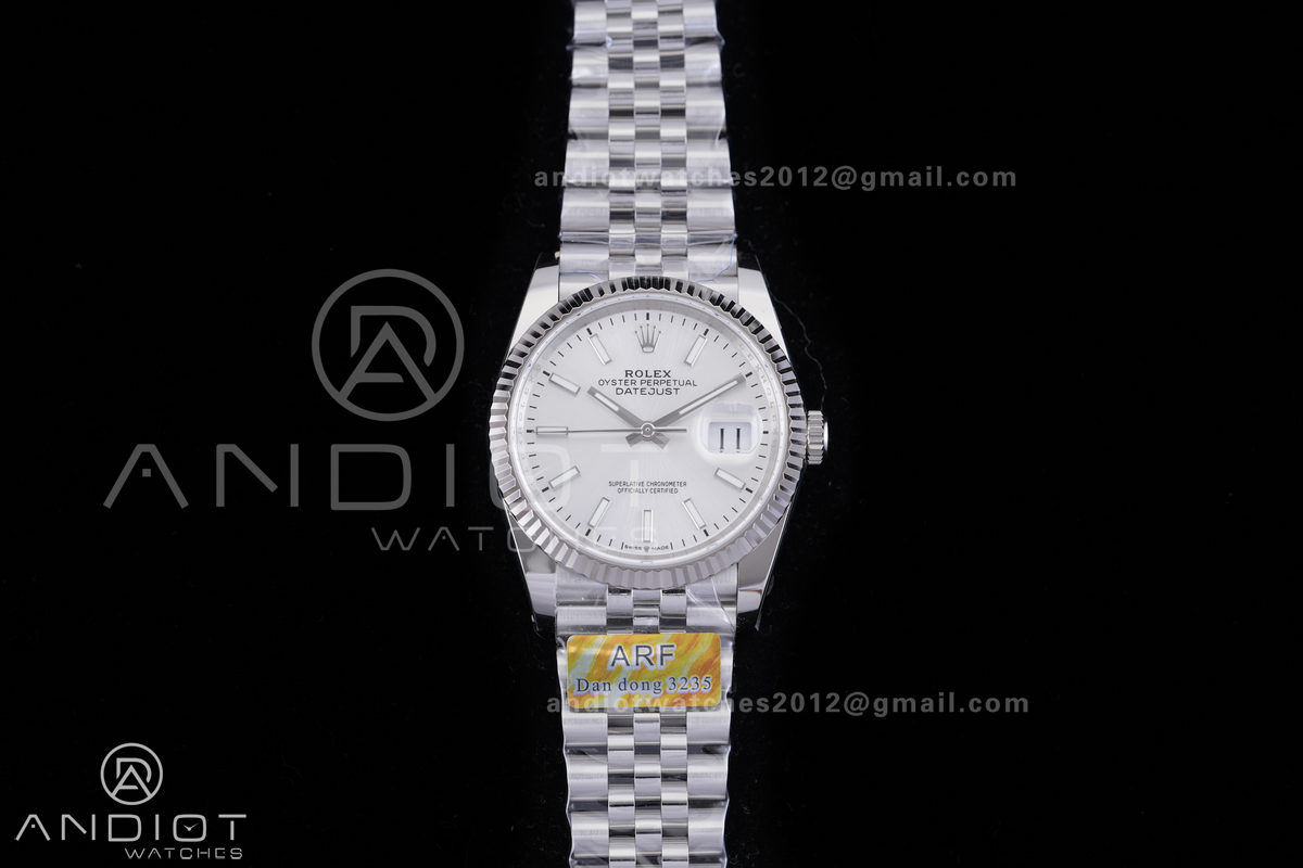 DateJust 36 SS 126234 ARF 1:1 Best Edition Slive Stick Dial on Jubilee Bracelet DD3235