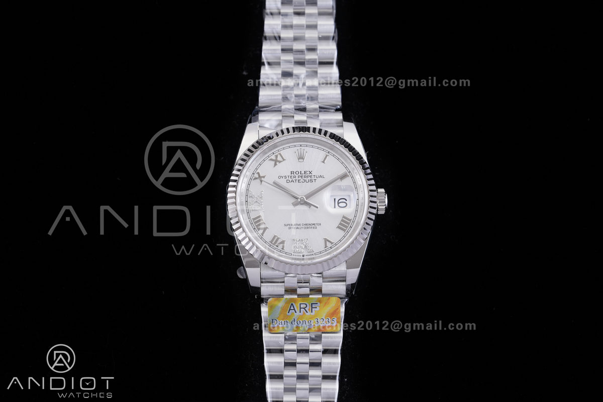 DateJust 36 SS 126234 ARF 1:1 Best Edition Sliver Roman Dial on Jubilee Bracelet DD3235