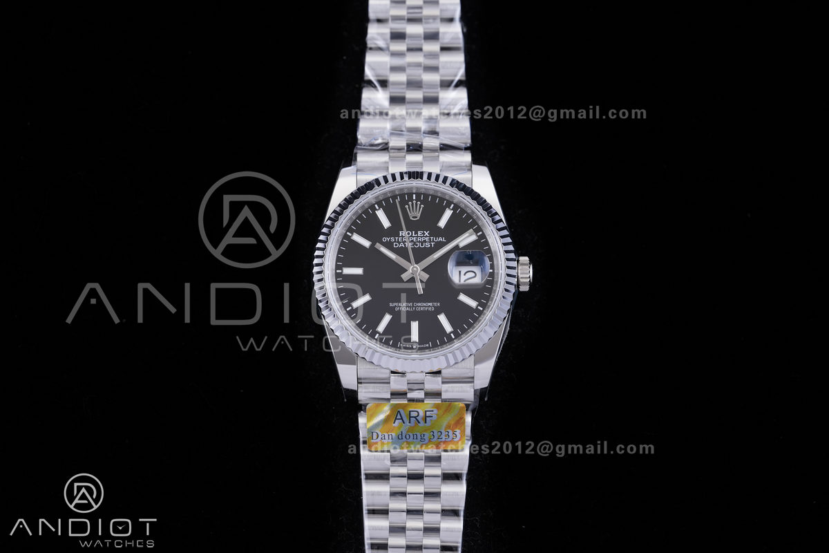 DateJust 36 SS 126234 ARF 1:1 Best Edition Black Stick Dial on Jubilee Bracelet DD3235