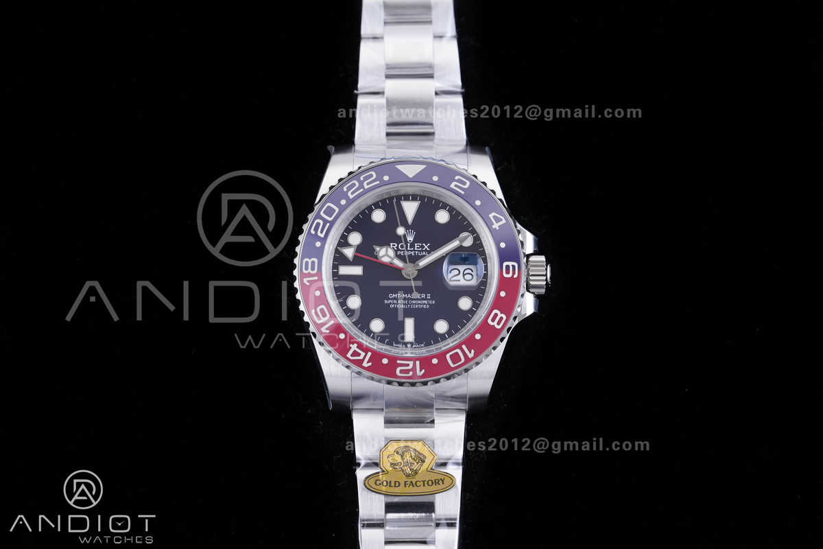 GMT Master II 126719 BLRO Gain Weight V4 Gold Factory 1:1 Best Edition Blue Dial On Oyster Bracelet SH3285 CHS
