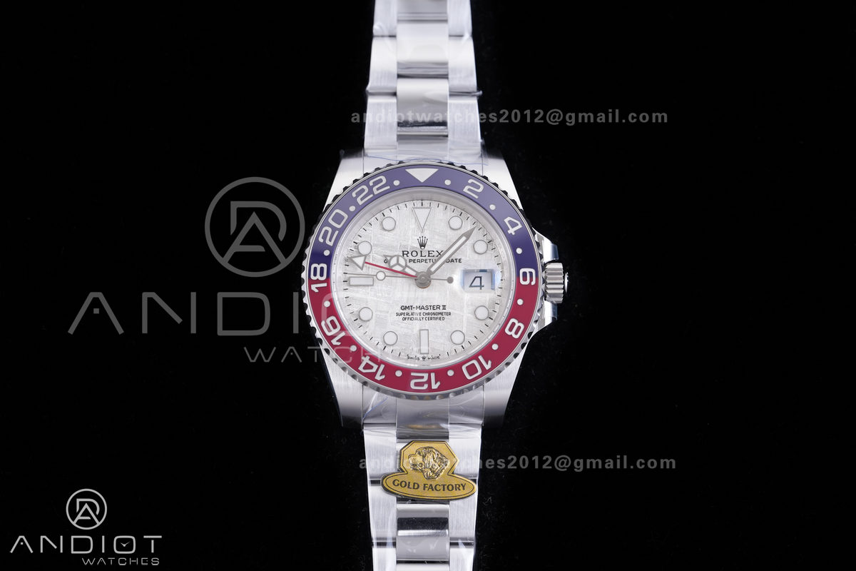 GMT Master II 126719 BLRO Gain Weight V4 Gold Factory 1:1 Best Edition Real Meteorite Dial On Oyster Bracelet SH3285 CHS