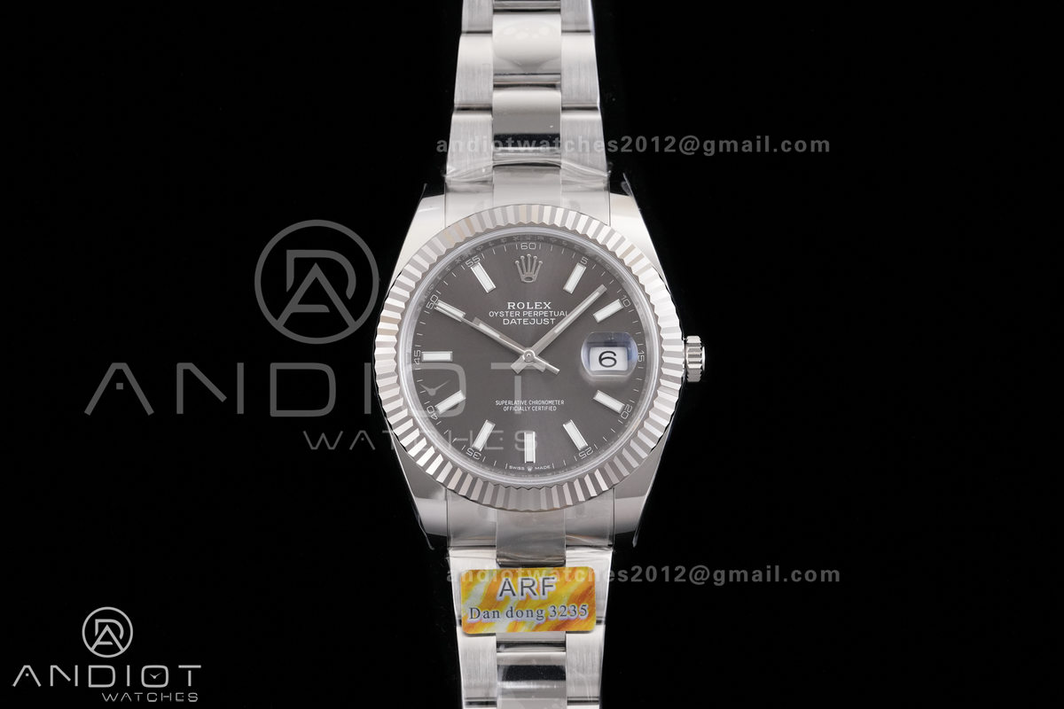 DateJust 41 126334 ARF 1:1 Best Edition 904L Steel Gray Dial on Oyster Bracelet DD3235