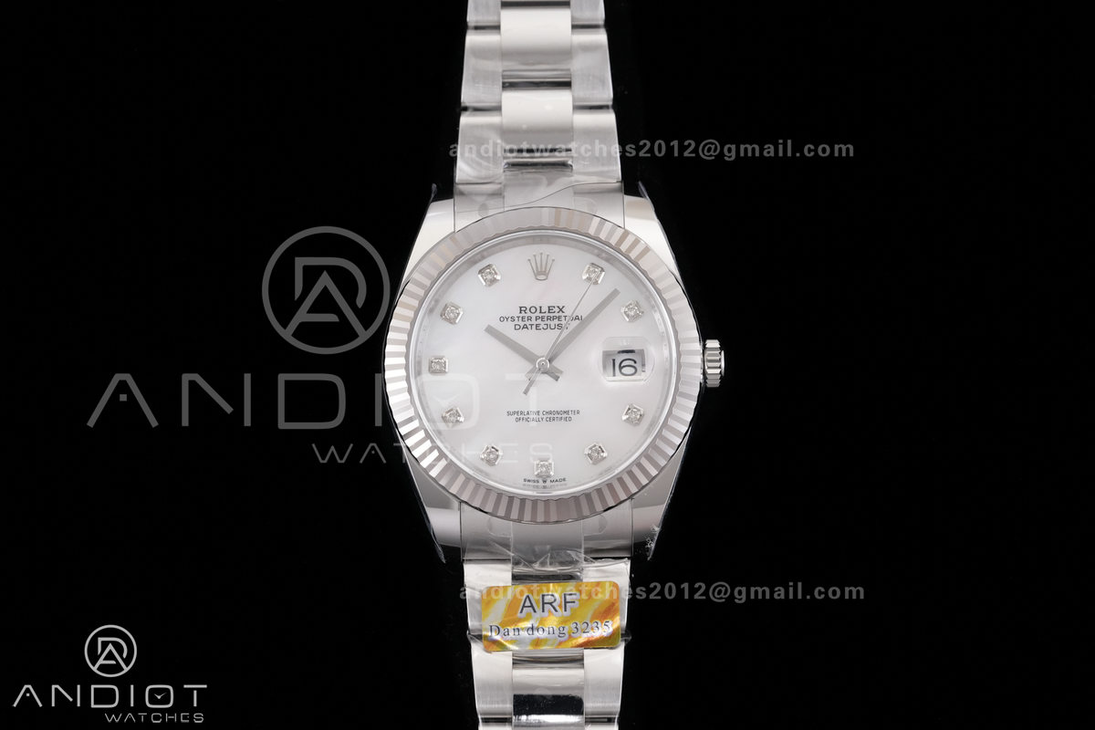 DateJust 41 126334 904L SS ARF 1:1 Best Edition White MOP Dial on Oyster Bracelet DD3235