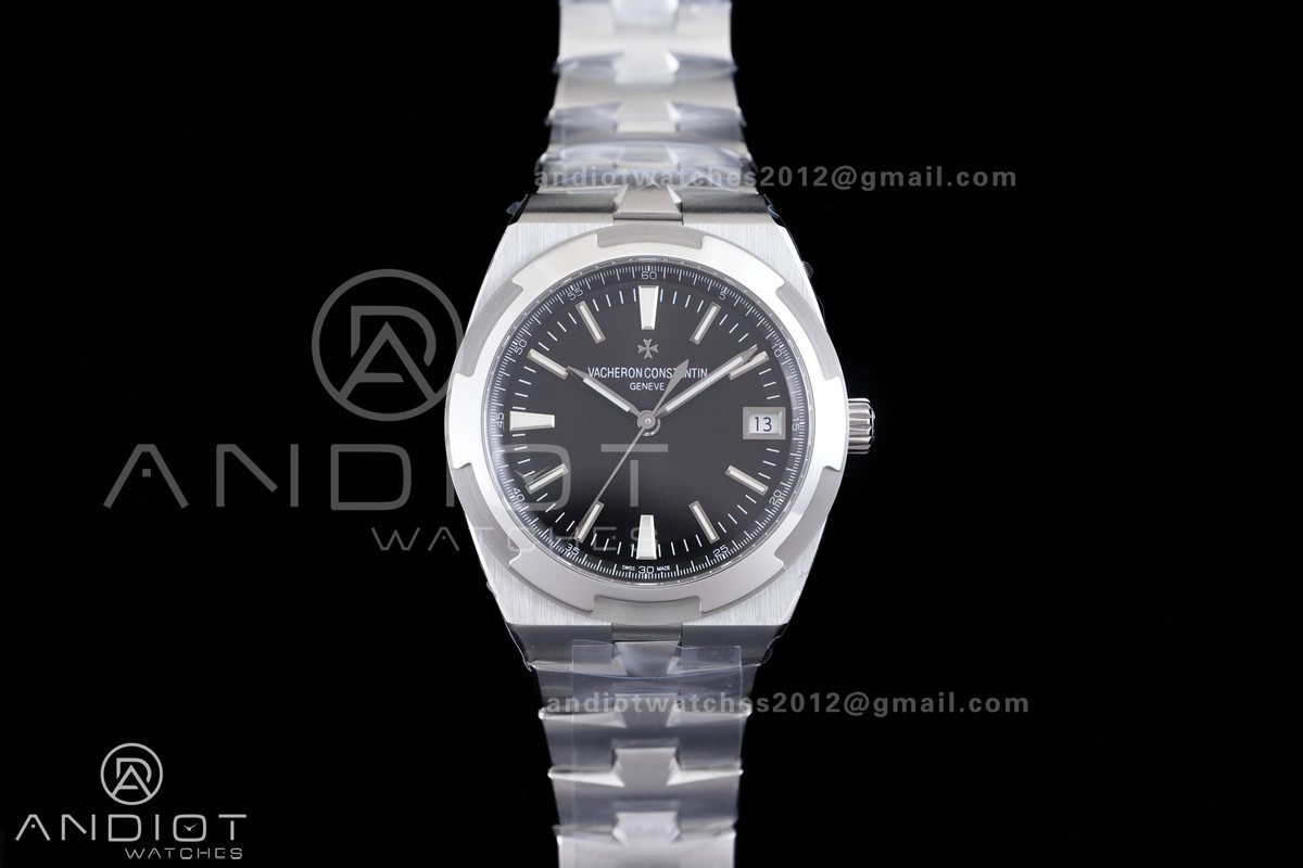 Overseas 4500V SS 8F 1:1 Best Edition Black Dial on SS Bracelet A5100