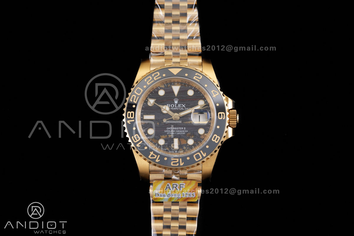 GMT-Master II 126718 GRNR YG ARF 1:1 Best Edition Tiger Iron Dial On YG Bracelet Super Clone DD3285 CHS