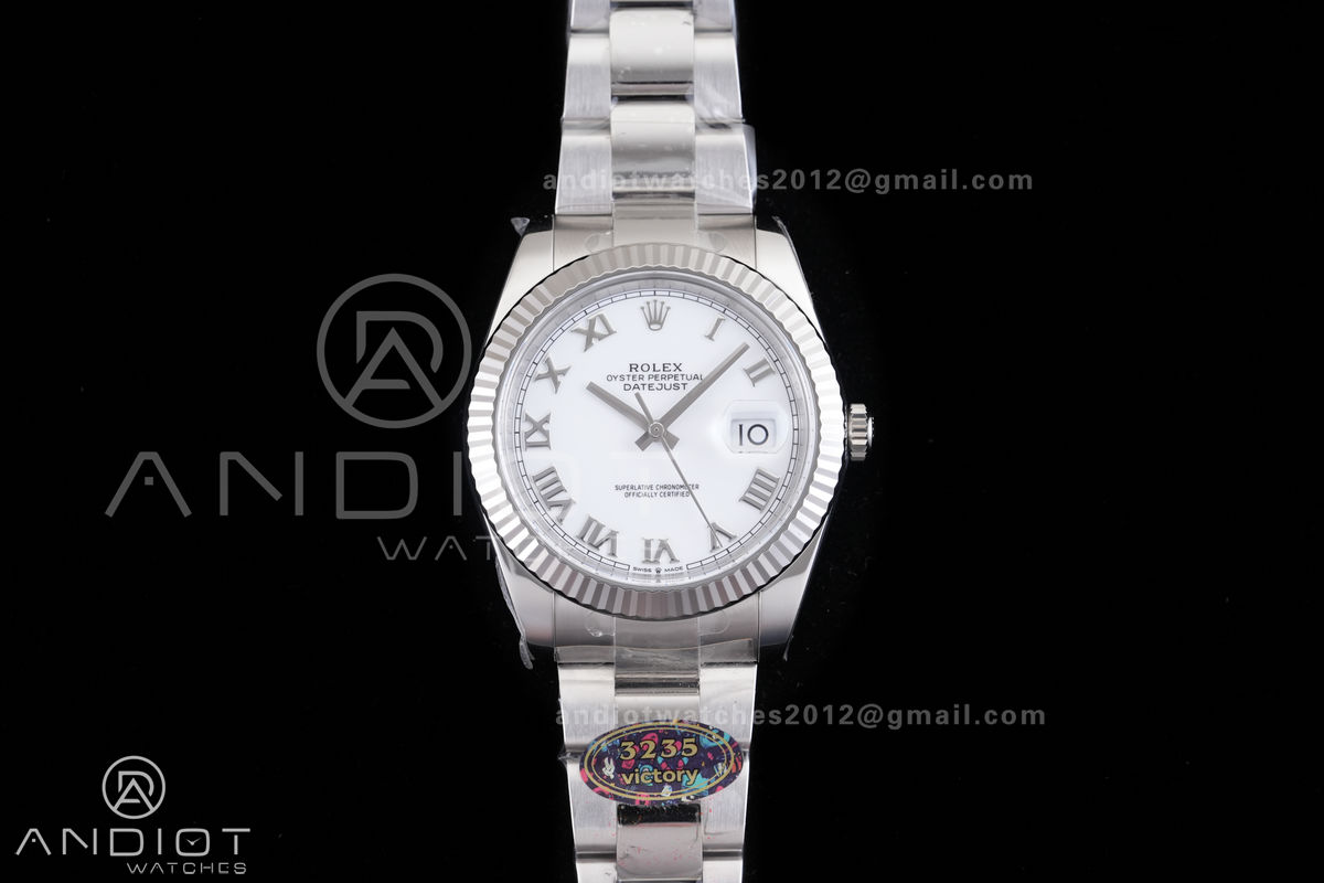 DateJust 41 126334 904L SS VF 1:1 Best Edition White Roman Dial on Oyster Bracelet DD3235