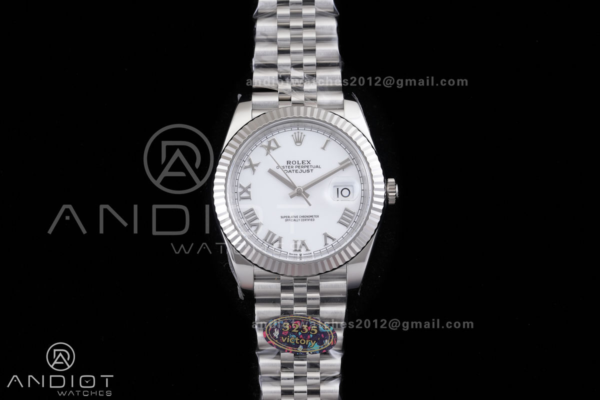 DateJust 41 126334 904L SS VF 1:1 Best Edition White Roman Dial on Jubilee Bracelet DD3235