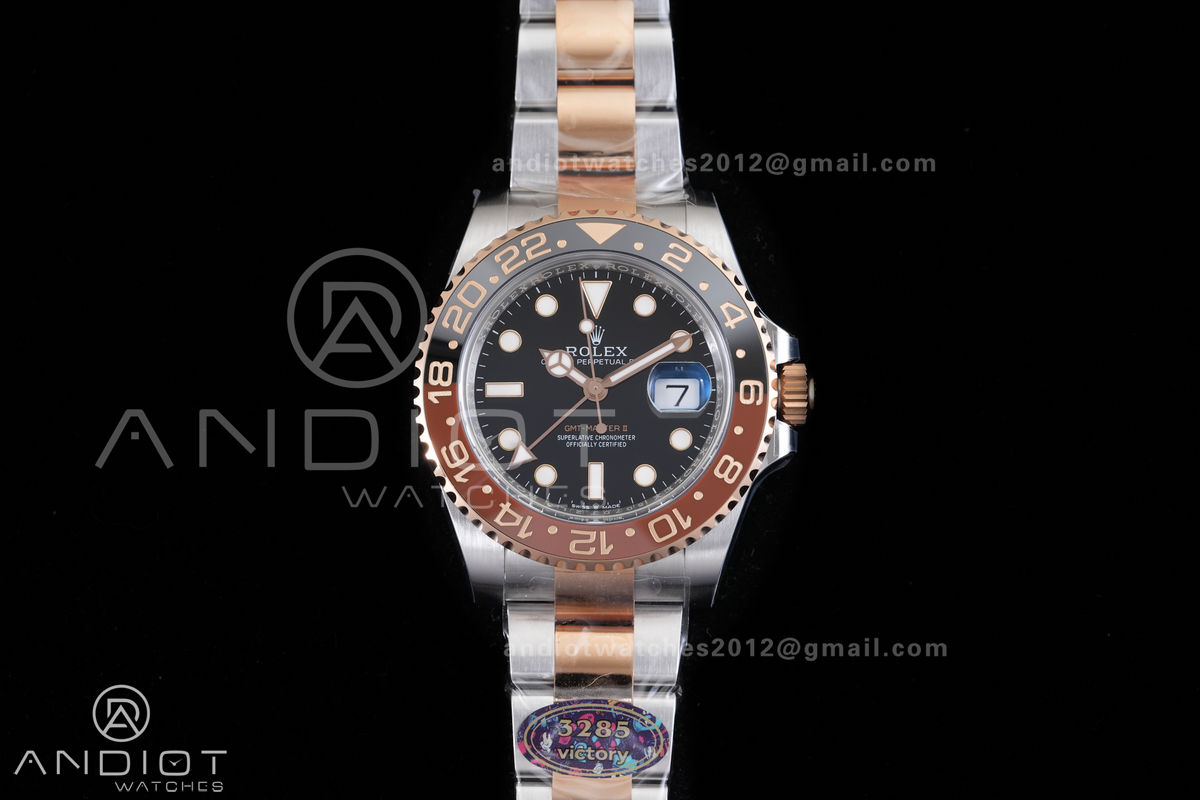 GMT Master II 126711 CHNR 904L SS VF 1:1 Best Edition on SS/RG Bracelet DD3285 CHS
