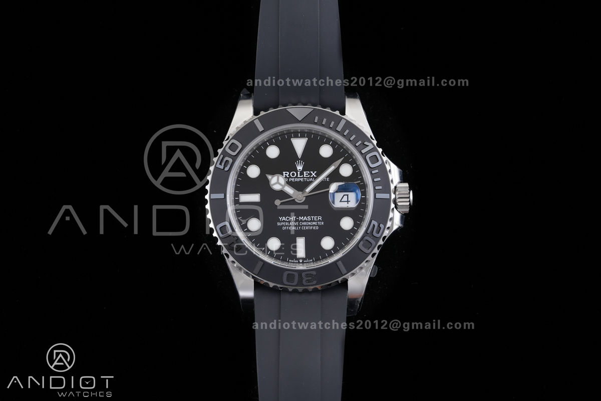Yacht-Master 42mm 226659 VF 1:1 Best Edition 3D Black Ceramic Bezel on Oysterflex Strap DD3235
