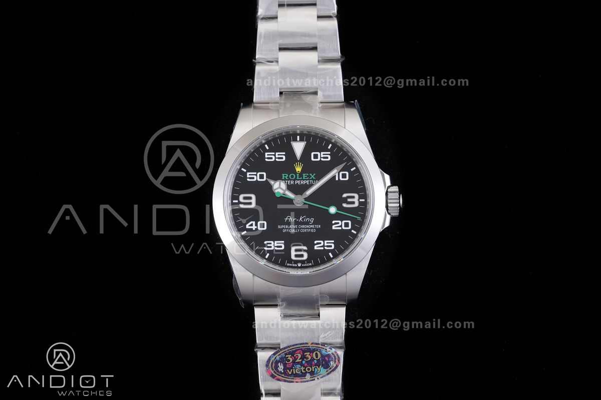 Air-King 126900 VF 1:1 Best Edition 904L Steel Black Dial on SS Bracelet DD3230
